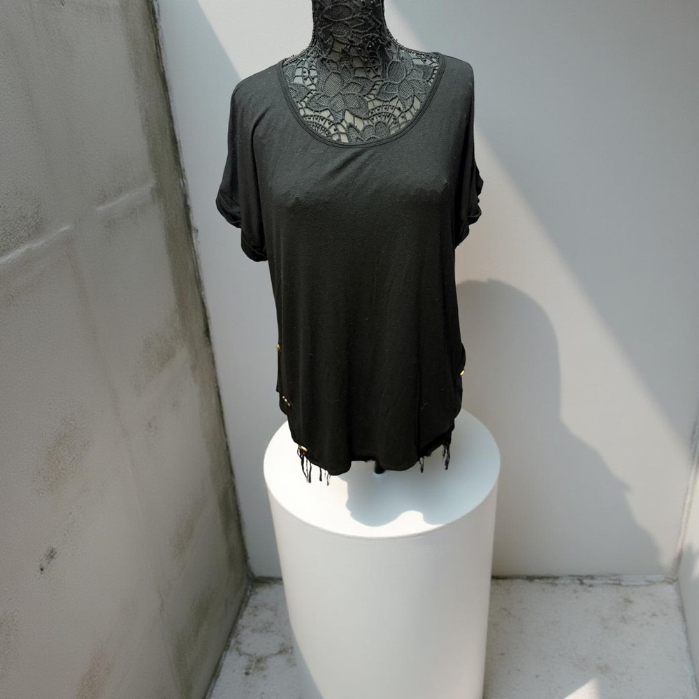 Love J Black Relaxed Short Sleeve‎ Tee